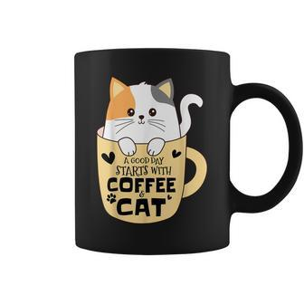 Funny Cat Cat Mom Cat Dad Cat Lovers Coffee Lover Coffee Mug | Mazezy