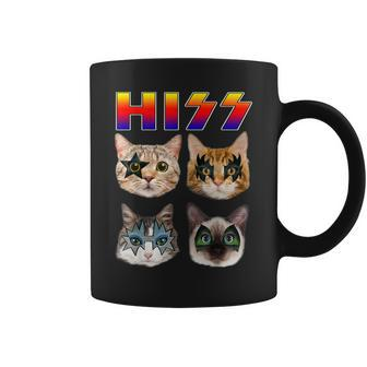 Funny Cat Hiss Rock And Roll For Cat Lover Cat Dad Cat Mom Coffee Mug | Mazezy