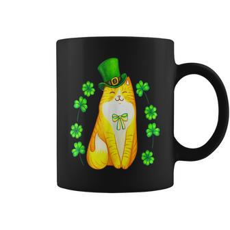 Funny Cat St Patricks Day Green Saint Patty Women Boys Kids Coffee Mug - Seseable