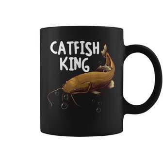 Funny Catfishing Design Men Dad Catfish King Fishing Hunters Coffee Mug | Mazezy