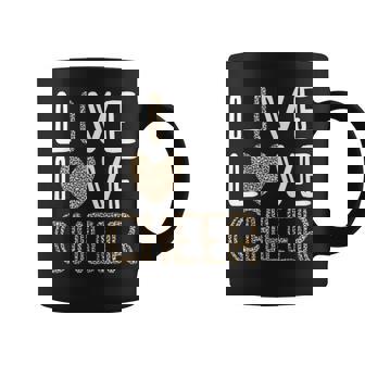 Funny Cheerleading Girls Leopard Cheetah Print Love Cheer Coffee Mug - Thegiftio UK