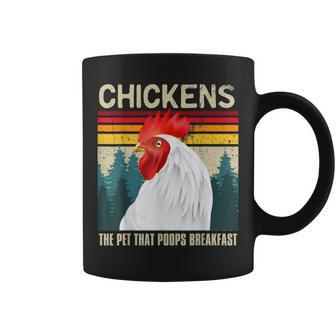 Funny Chicken Chickens The Pet That Poops Breakfast Coffee Mug | Mazezy