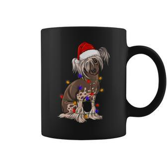 Funny Chinese Crested Xmas Lights Gift Dog Dad Dog Mom Coffee Mug | Mazezy