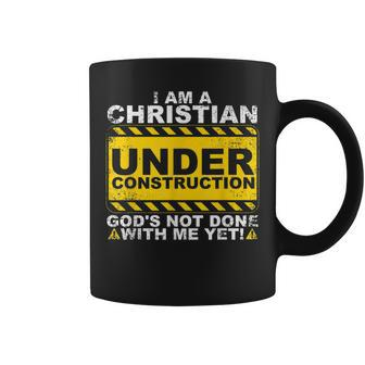 Funny Christian Under Construction Gift Catholic Men Women Coffee Mug | Mazezy