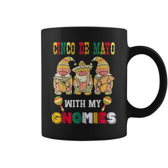 Funny Cinco De Mayo Fiesta With My Gnomies Trio Gnomes Coffee Mug - Thegiftio UK