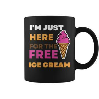 Funny Cruise 2023 Im Just Here For The Free Ice Cream Coffee Mug | Mazezy