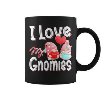 Funny Cute I Love My Gnomies Gnomes & Hearts Valentines Day Coffee Mug - Seseable