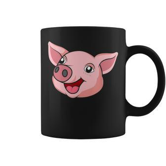 Funny Cute Pig Face Farm Adorable Pink Piglet Lover Farmer Coffee Mug - Seseable