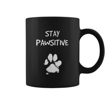 Funny Dog Paw Print Stay Positive Pun Gifts For Dog Lovers Coffee Mug - Thegiftio UK