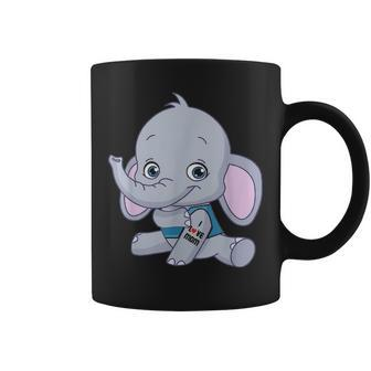 Funny Elephant I Love Mom Gift Coffee Mug - Seseable