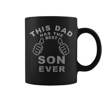 Funny Fathers Day From Best Son Ever This Dad Gifts Coffee Mug - Seseable