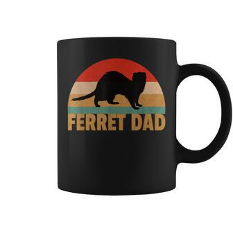 Funny Ferret Retro Pet Ferret Dad Vintage Gift Coffee Mug - Seseable