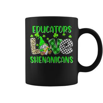 Funny Gnome Educators Love Shenanigans St Patricks Day Coffee Mug - Seseable