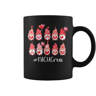 Funny Gnome With Hearts Nicu Crew Valentines Day Matching Coffee Mug - Seseable