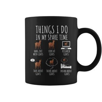 Funny Goats Lover Things I Do In My Spare Time Goat V2 Coffee Mug - Seseable