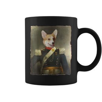 Funny Gorgi Dog Military Uniform Painting Gorgi Dog Mom Dad Coffee Mug | Mazezy
