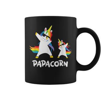 Funny Grandpa Dad Papa Unicorn Papacorn Dab Dabbing T Coffee Mug - Seseable
