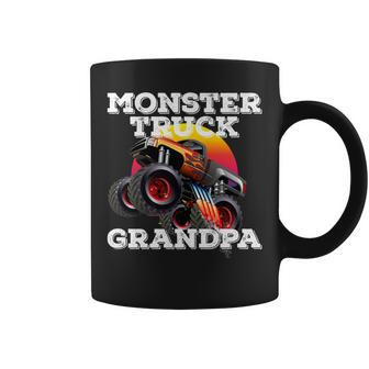 Funny Grandpa Monster Truck Idea For Birthday Party Gift For Mens Coffee Mug | Mazezy