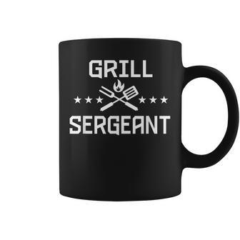 Funny Grill Sergeant Dad Military Bbq Graphic Coffee Mug | Mazezy