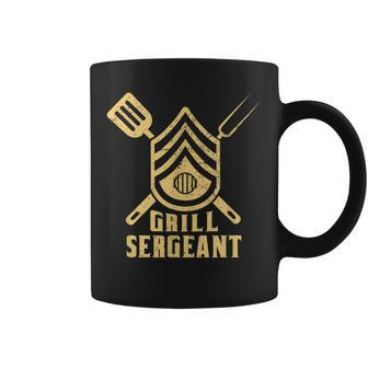 Funny Grilling Bbq Meat Dad Grandpa Grill Sergeant Vintage Coffee Mug - Seseable