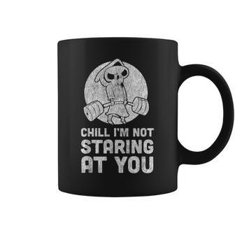 Funny Gym For Men Workout Chill Im Not Staring At You Coffee Mug | Mazezy