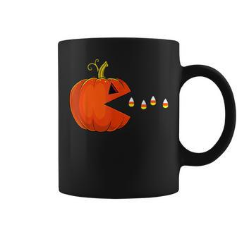 Funny Halloween Pumpkin Eating Candy Corn Men Women Kids Coffee Mug - Thegiftio UK