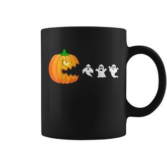 Funny Halloween Pumpkin Eating Ghost Gamer Men Women Kids V4 Coffee Mug - Thegiftio UK