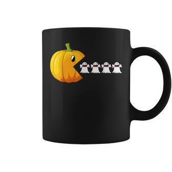 Funny Halloween Pumpkin Eating Ghost Gamer Men Women Kids V6 Coffee Mug - Thegiftio UK