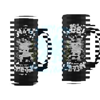 Funny I Axolotl Questions Cute Blue Axolotl Kawaii Coffee Mug | Mazezy