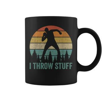 Funny I Throw Stuff Shot Put Athlete Throwing Shotput Discus Coffee Mug | Mazezy