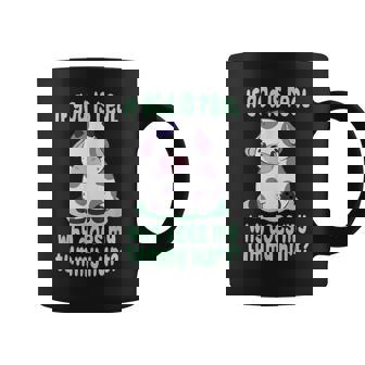 Funny If God Is Real Why Does My Tummy Hurt - Sad Cow Coffee Mug - Thegiftio