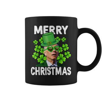 Funny Joe Biden Merry Christmas Confused St Patricks Day V3 Coffee Mug - Seseable