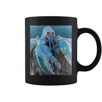 Funny Jumpscare Lobster Meme Blue Crustacean Coffee Mug | Mazezy