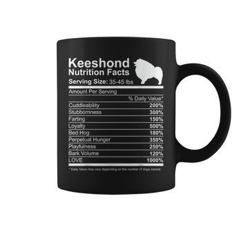 Funny Keeshond Nutrition Facts Dog Lover Dog Mom Coffee Mug | Mazezy