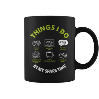 Funny Lawn Bowls Things I Do In My Spare Time Lawn Bowling Coffee Mug - Seseable