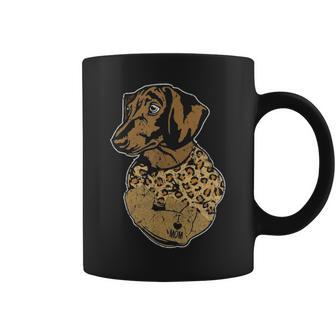Funny Leopard Dachshund Mom Costume Mothers Day Gift Coffee Mug - Seseable