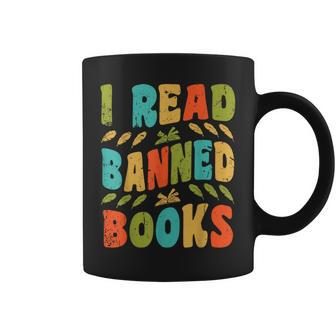 Funny Librarian Freedom Reader Grunge I Read Banned Books Coffee Mug - Thegiftio UK