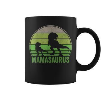 Funny Mama Saurus Dinosaur Mom Of One 1 Kid T Rex Coffee Mug - Seseable