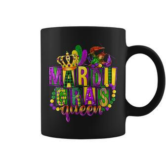 Funny Mardi Gras Queen Crown Parade And Crawfish Coffee Mug - Seseable