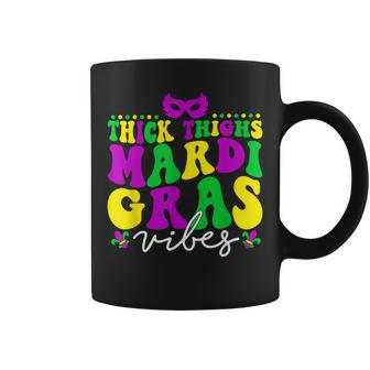 Funny Mardi Gras Thick Thighsvibes Happy Mardi Gras Coffee Mug - Seseable