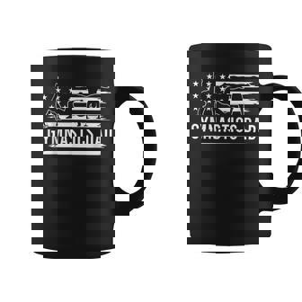 Funny Mens Gymnastics Dad American Flag Gymnast Coffee Mug - Thegiftio UK