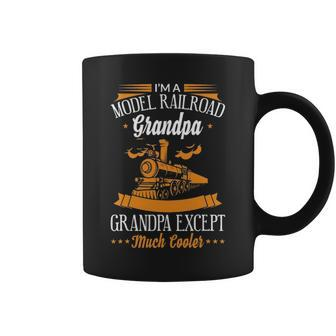 Funny Model Railroad Train Cool Grandpa Grandparent Gift Coffee Mug - Seseable