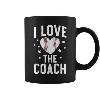 Funny Mom Baseball I Love The Coach Wife Mother Coffee Mug - Seseable