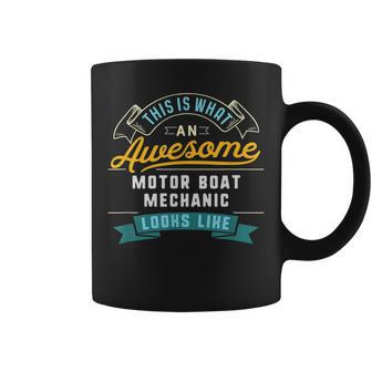 Funny Motor Boat Mechanic Awesome Job Occupation Coffee Mug | Mazezy UK