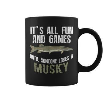 Funny Musky Fishing Muskellunge Freshwater Fish Angler Gift Coffee Mug - Seseable