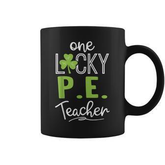 Funny One Lucky PE Teacher Shirt St Patricks Day Coffee Mug | Mazezy