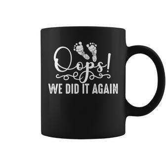 Funny Oops We Did It Again Gift For Cool Mom And Dad To Be Coffee Mug - Thegiftio UK