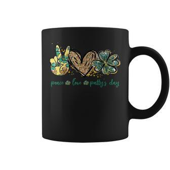Funny Peace Love Pattys Day St Patricks Day Gifts Coffee Mug - Seseable