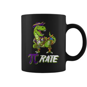 Funny Pi Day Rate Pirate Lovers Math Geek T Rex Dinosaur Coffee Mug - Seseable