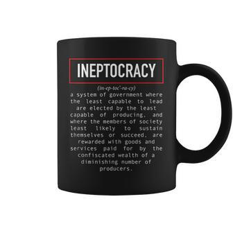 Funny Political Saying Ineptocracy Definition Design White Coffee Mug - Seseable